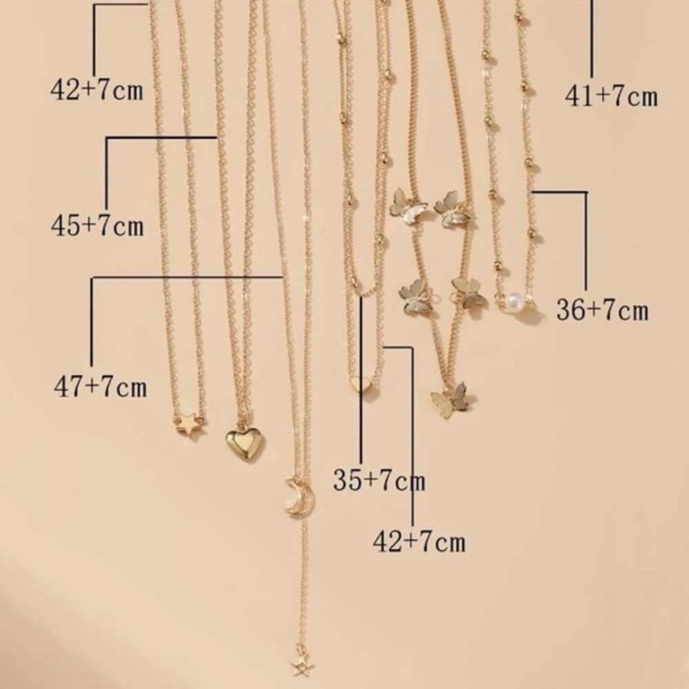 6pcs Star Charm Necklace - Picture 3 of 3